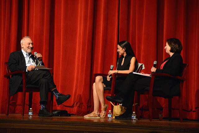 Joseph Stiglitz, Alexandria Ocasio-Cortez, Anya Schiffrin