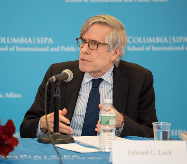 Edward Luck became known for his work on Responsibility to Protect, a doctrine that aims to prevent and halt genocide and other mass atrocities.