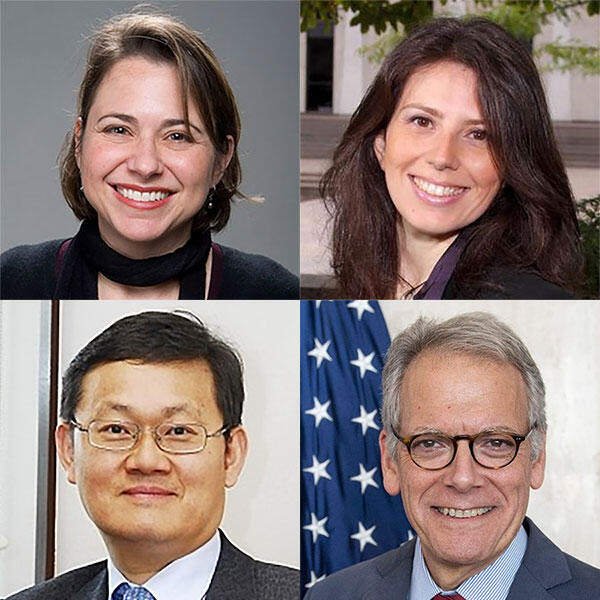portrait photos of Sandra Black, Keren Yarhi-Milo, Jong Wha-Lee, and Jeffrey DeLaurentis