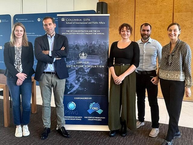 The facilitation team (L-R): Pauliina Torma, Arthur Boutellis, Brit Felsen-Parsons, Muhammad Najjar, and Katie Flanagan. Not pictured: Quan Yi Yeo.