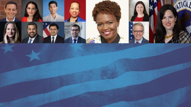 collage — selection of SIPA faculty and alumni who have joined the Biden administration.