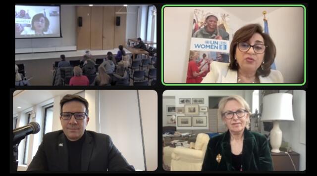 Screenshot from the event with Sima Bahous