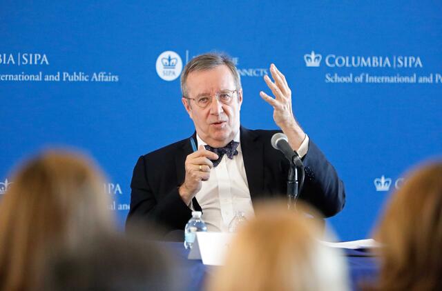 Former Estonian president Toomas Ilves wears his signature bowtie